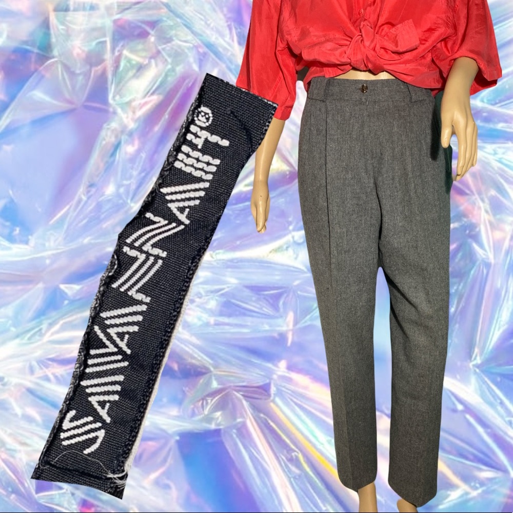 Vintage High-Waist Loose Fit Women’s Wool Pants